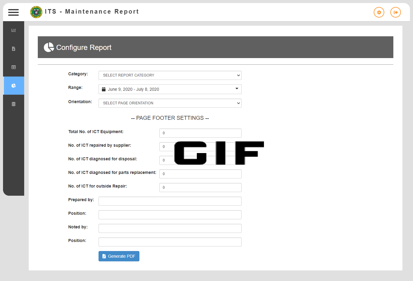 GIF ITISD-Maintenance Monthly Report